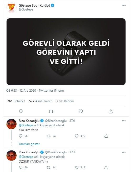Göztepe'den imalı paylaşım