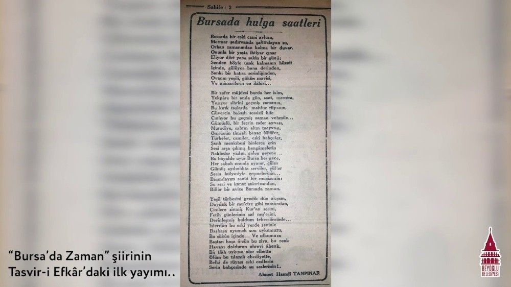 Tanpınar, Beyoğlu'nda anıldı