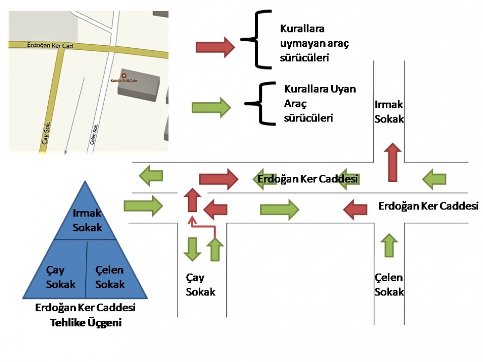 Üçgen kavşak tehlike yaratıyor! 