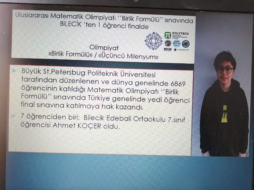 Bilecikli öğrenci 'Uluslararası Matematik Olimpiyatı'nda