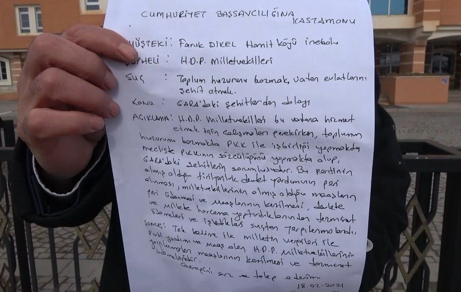 Esnaf, HDP hakkında savcılığa suç duyurusunda bulundu
