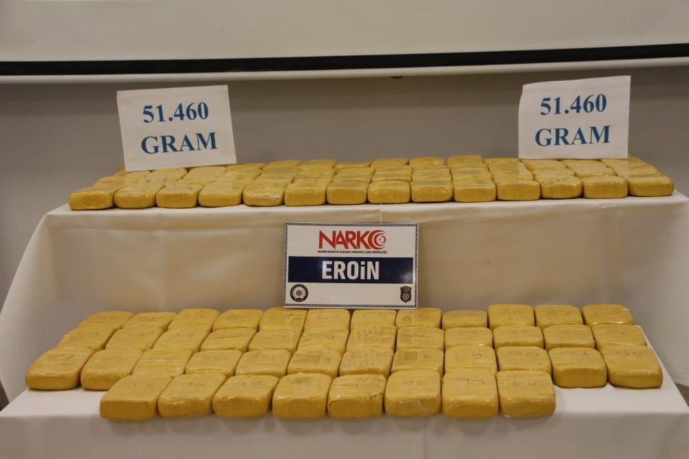 Mardin'de 51 kilo 460 gram eroin ele geçirildi