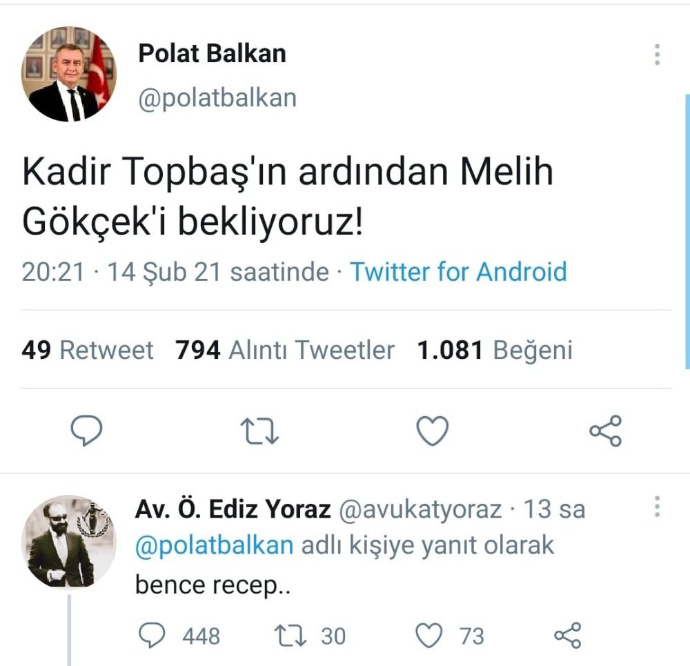 'Topbaş' paylaşımına Taş'tan tepki alan Balkan:  "Linç kampanyasına boyun eğecek değilim" dedi