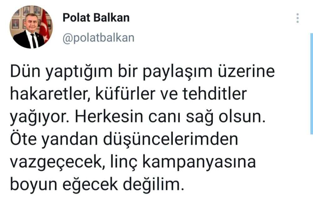'Topbaş' paylaşımına Taş'tan tepki alan Balkan:  "Linç kampanyasına boyun eğecek değilim" dedi