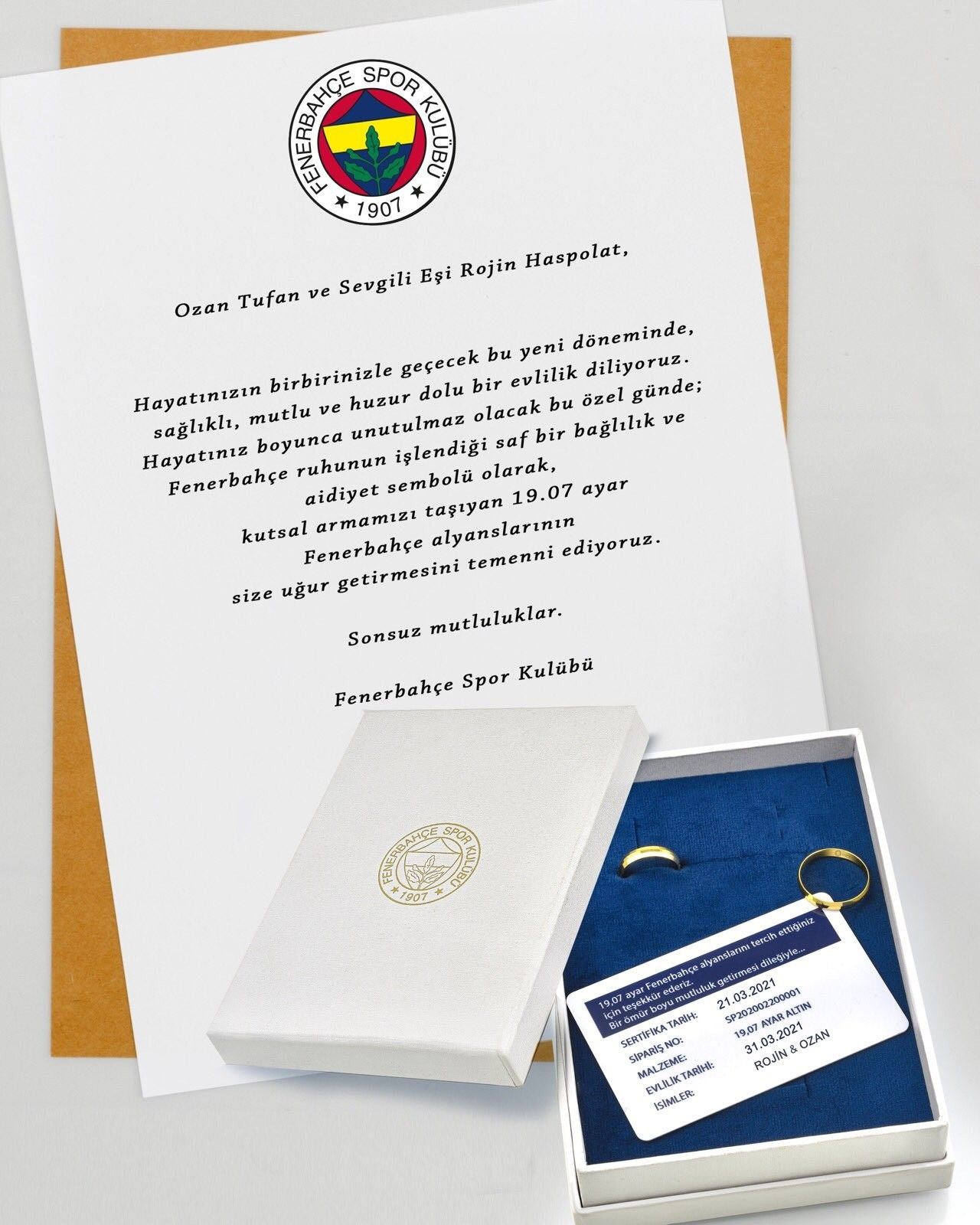 Ozan Tufan, hayatını Rojin Haspolat ile birleştirdi