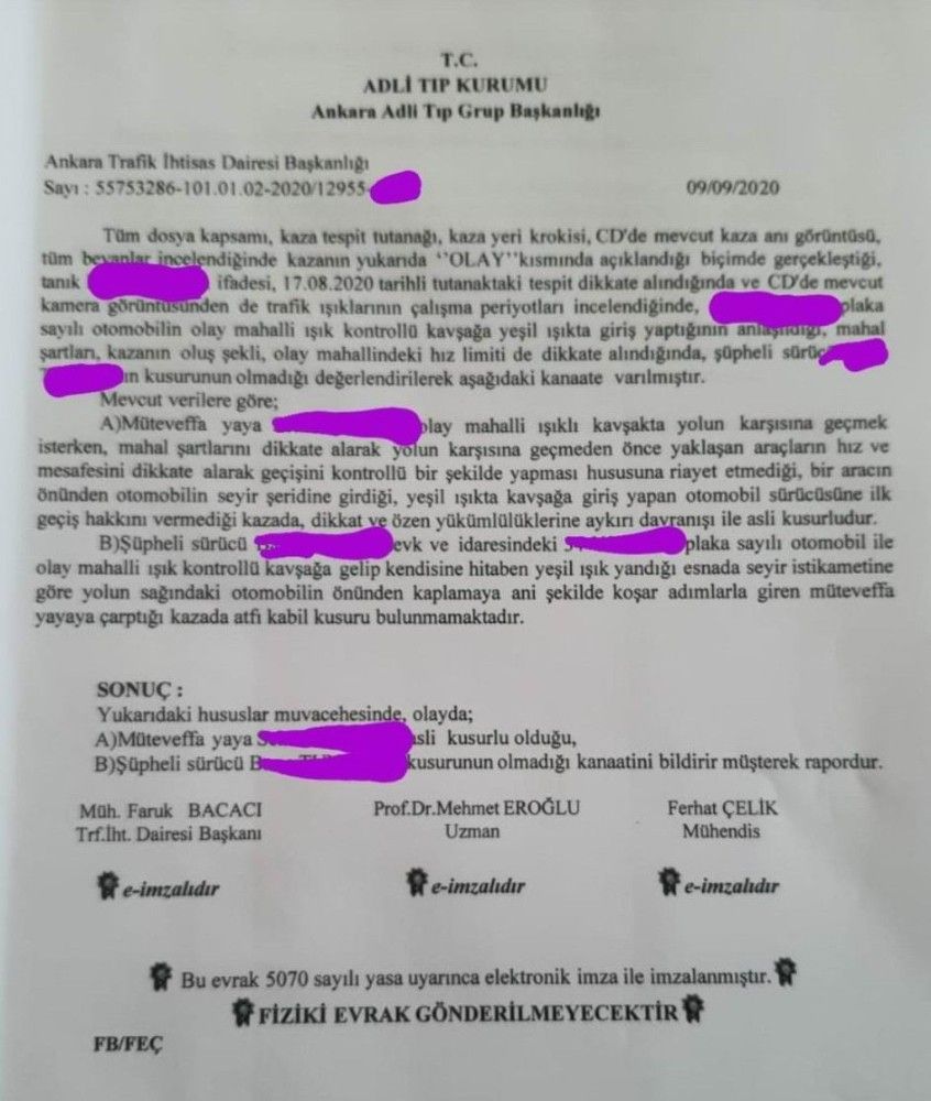 Yayayı ezdi, bilirkişi raporu hiçe sayılarak kusursuz bulundu