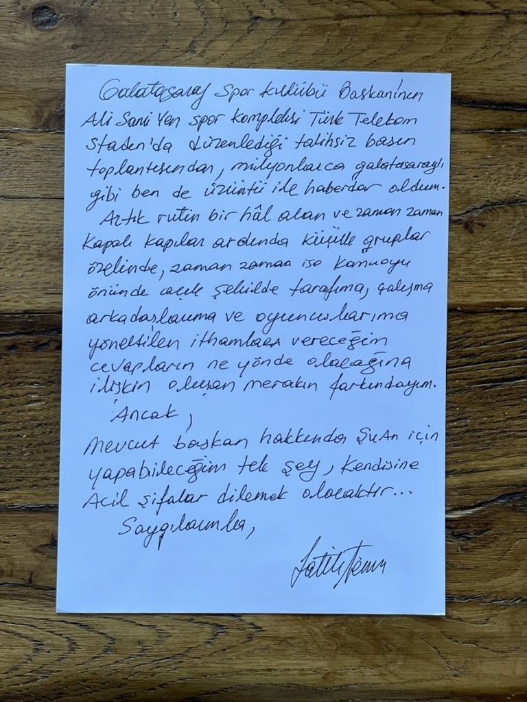 Fatih Terim'den olay cevap: Acil şifalar dilerim
