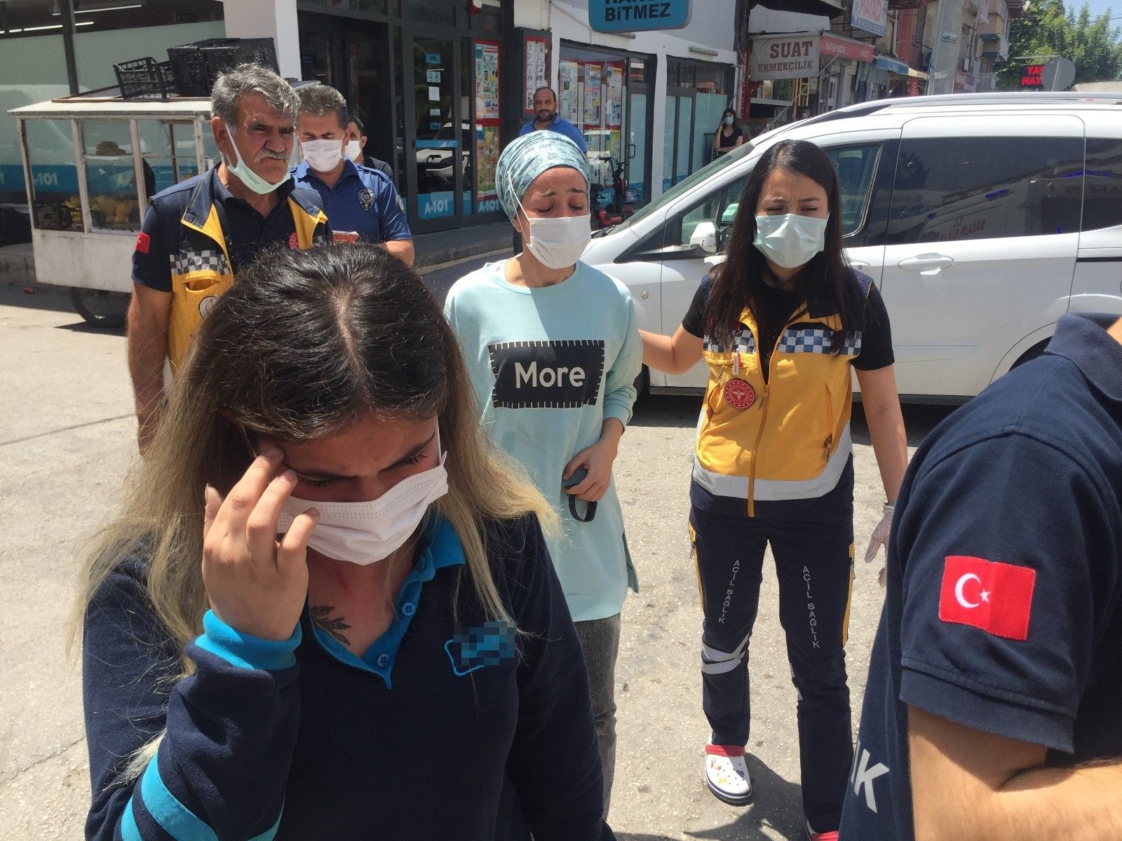Markette başlayan kavga karakolda bitti