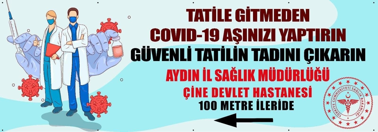 Aydın'da yoldan geçen herkese aşı hizmeti