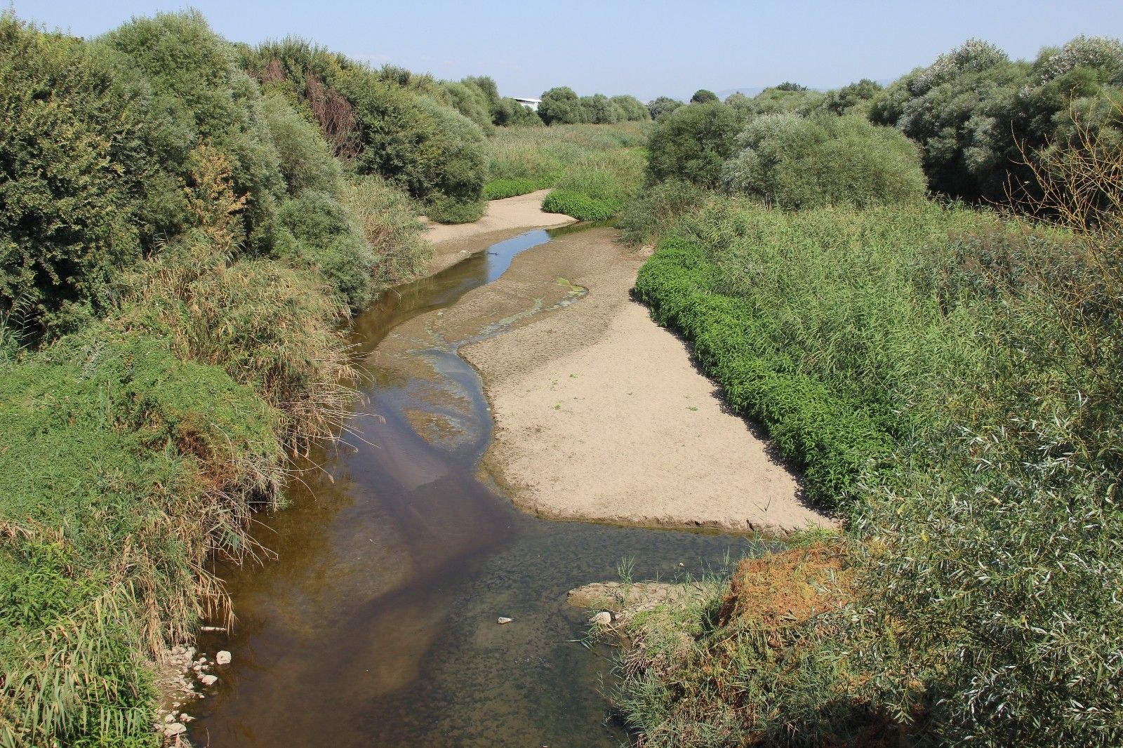 Gediz Nehri kuruyor! Kum adacıkları oluştu