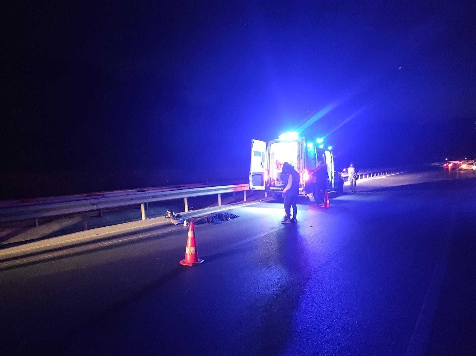 Motosikletiyle kaza yapan sürücü hayatını kaybetti