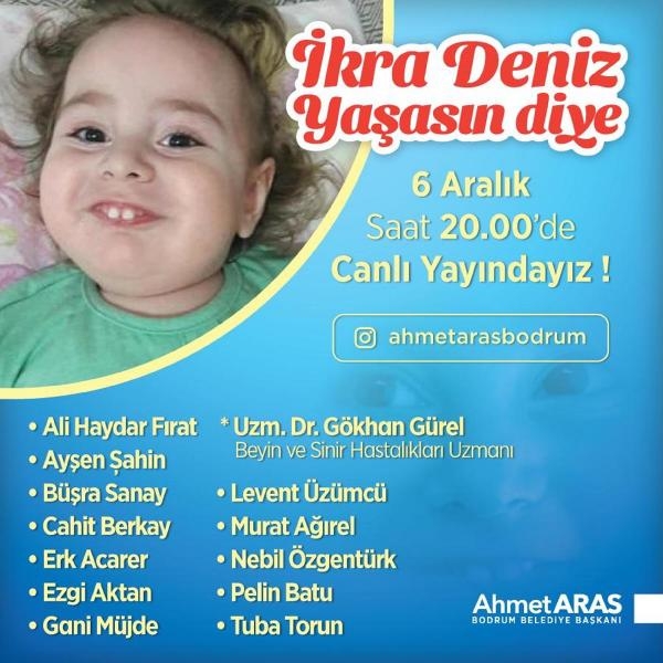 Başkan Aras, İkra Deniz için maaşını bağışladı