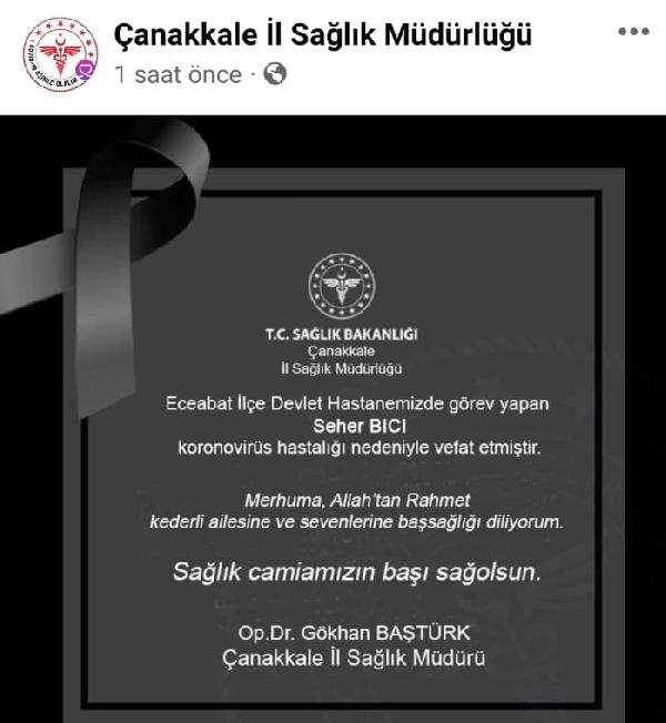 Aşı yaptırmayan ebe, koronadan hayatını kaybetti