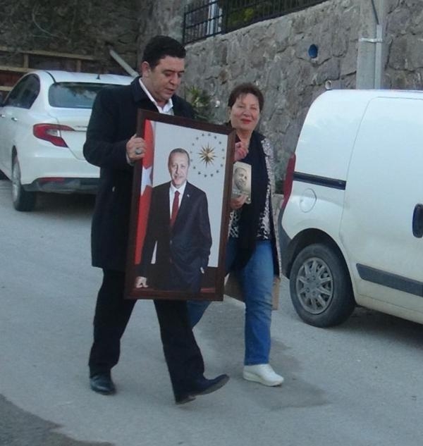 Cumhurbaşkanı Erdoğan hayranı Borrumlu İngiliz'e tablo