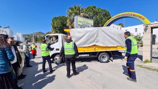 Bodrum'da toplanan yardımlar, Başkonsolosluğa gönderildi