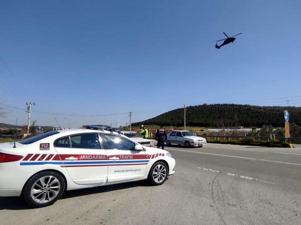 İzmir'de, helikopterli trafik denetiminde ceza yağdı