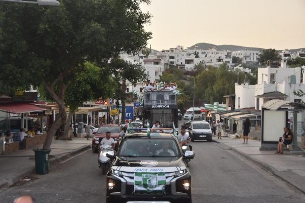 Bodrum sokakları yeşil-beyaz oldu