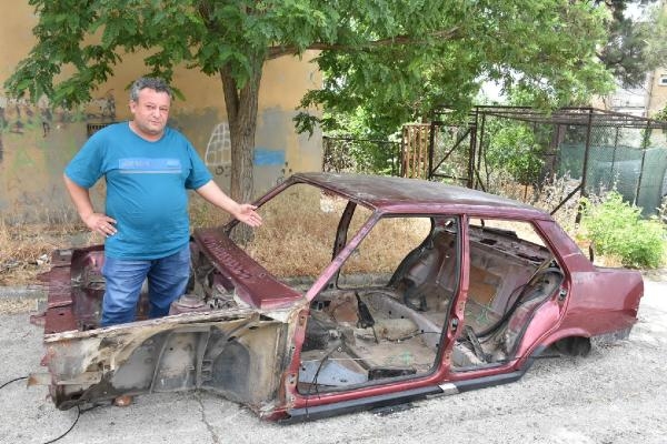 Çalınan otomobilini parçalanmış halde buldu