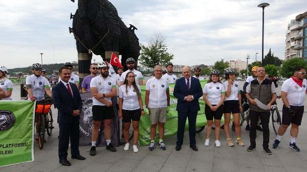 Çanakkale- İzmir arasında, 'Orman Vatandır Bisiklet Turu' başladı 