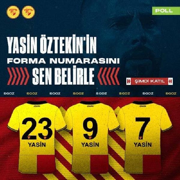 Göztepe kaptanı Öztekin'in forma numarasını taraftar belirleyecek