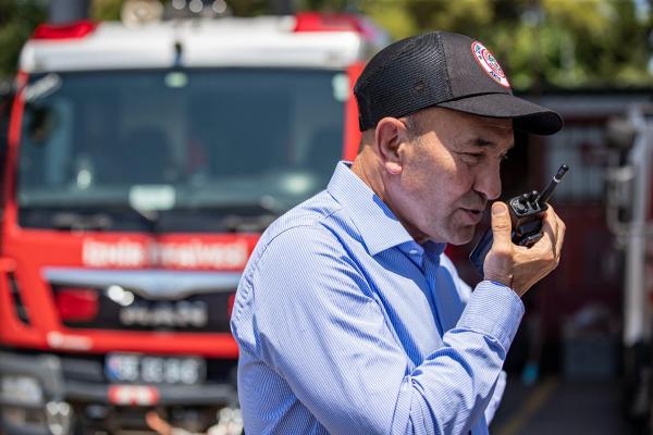 İzmir'de, itfaiye ekipleri sıcak havada yangına karşı alarma geçti