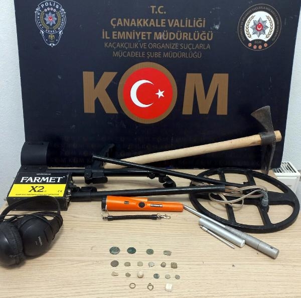 Çanakkale'de tarihi eser kaçakçılığı operasyonu: 1 gözaltı