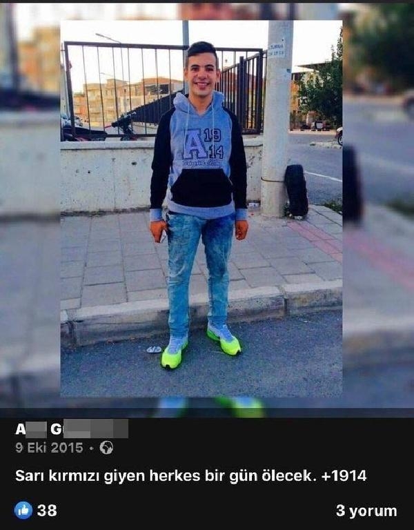 'Sarı kırmızı giyen herkes bir gün ölecek'