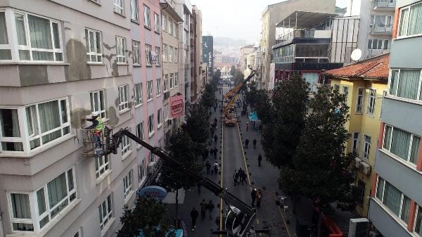 Balıkesir'de tarihi Milli Kuvvetler Caddesi yeni kimliğine kavuşuyor