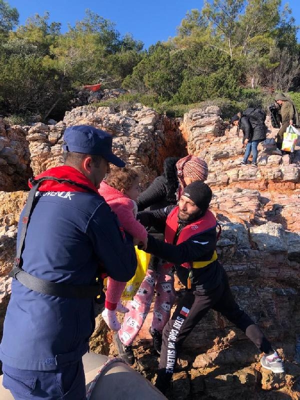 Bodrum açıklarında 45 kaçak göçmen kurtarıldı