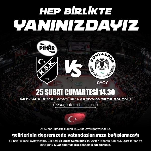 Pınar Karşıyaka'da hasılat depremzedelere