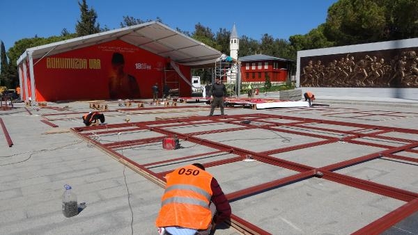 Çanakkale Şehitler Abidesi, '18 Mart Zafer töreni'ne hazırlanıyor