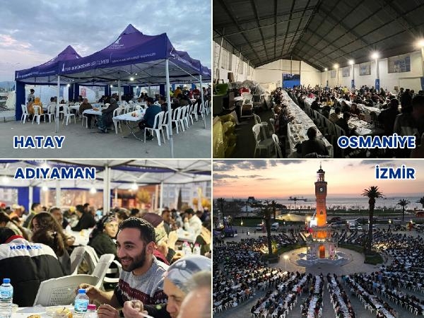 İzmir Büyükşehir Belediyesi 4 ilde 25 bin kişilik iftar sofrası kurdu