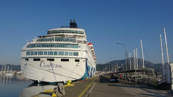 Marmaris'e gemiyle 1300 İsrailli turist geldi