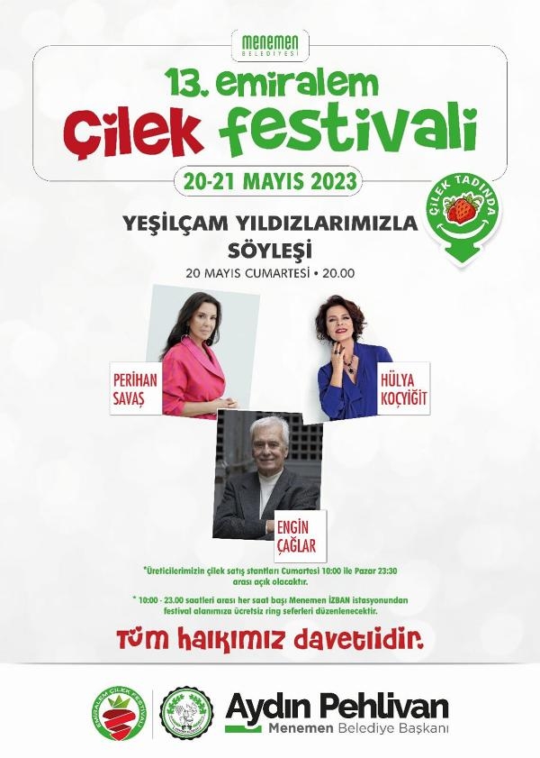 Menemen'de 'Çilek Tadında Festival'e ünlü sanatçılar geliyor
