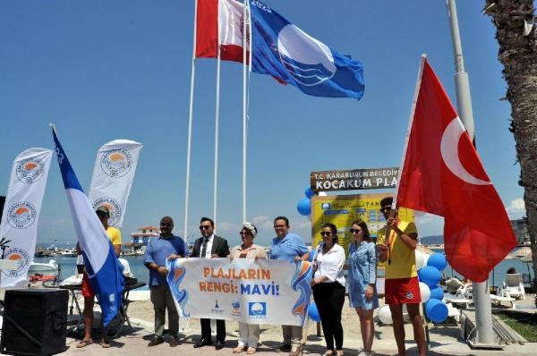 Karaburun'da 5. 'Mavi Bayrak' Mordoğan'da dalgalanmaya başladı