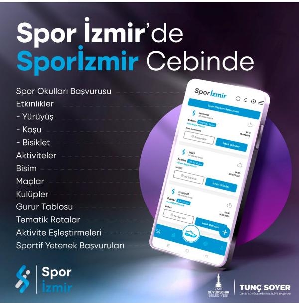 İzmir'in yeni spor uygulaması 'Sporİzmir' kullanıma sunuldu