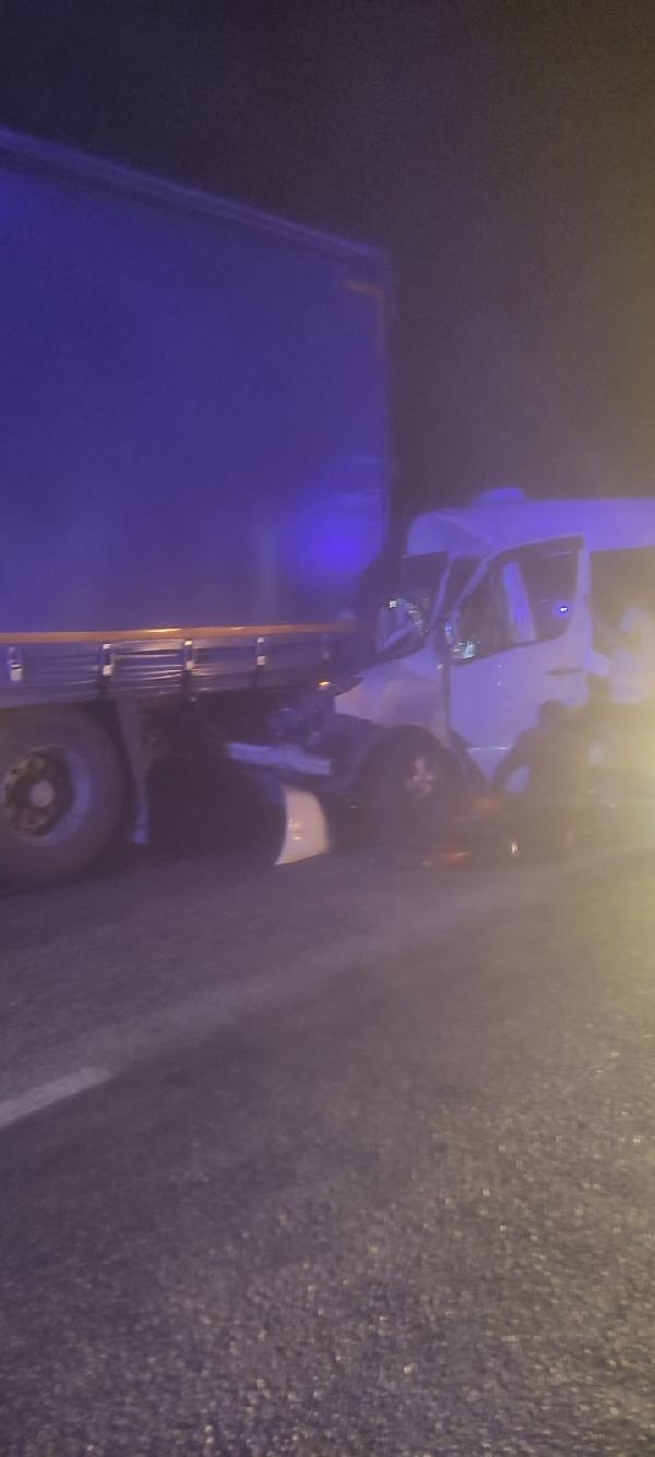 Kırkpınar güreşçileri TIR'a çarptı: 9 yaralı 
