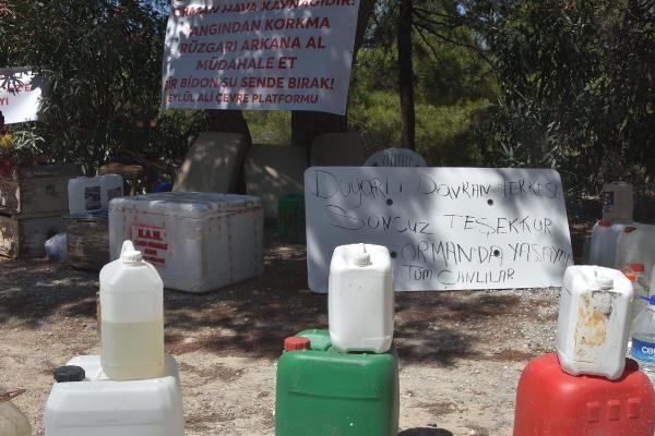 Orman yangınına karşı 'bidonlu' önlem