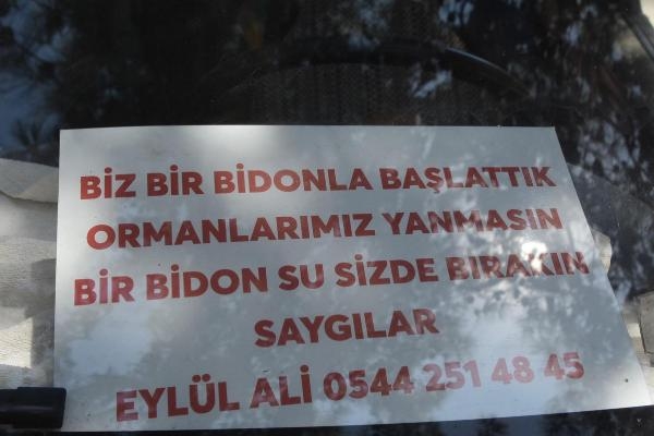 Orman yangınına karşı 'bidonlu' önlem