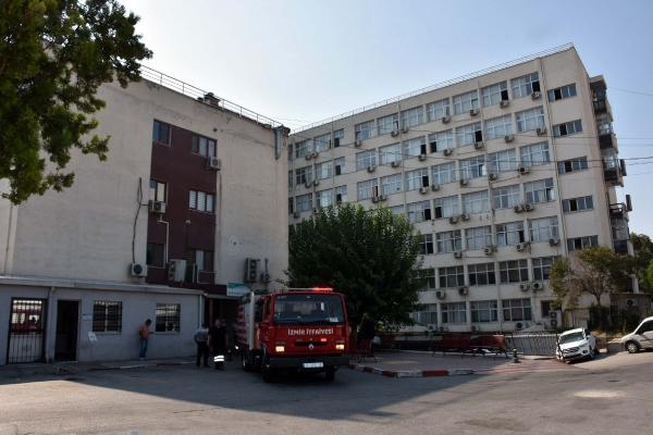 Hastanenin zemin katında yangın