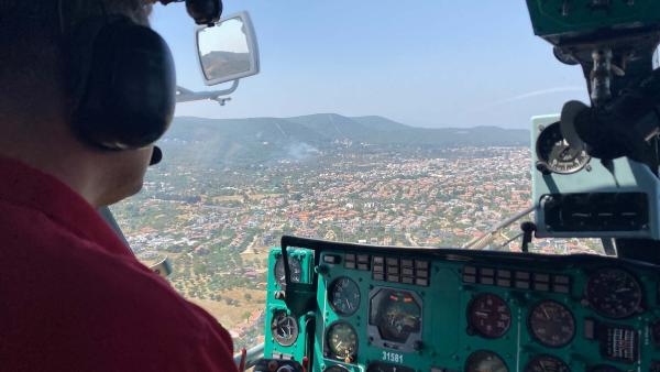 İzmir'de çıkan orman yangını, yarım saatte kontrol altına alındı