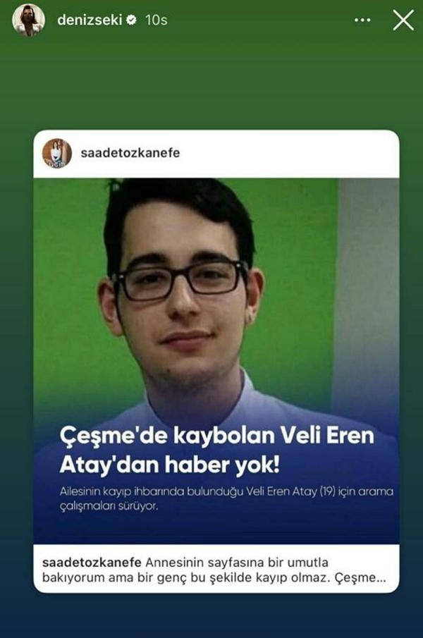 Ünlü isimlerden Veli Eren paylaşımı