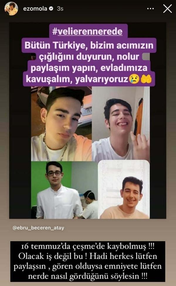 Ünlü isimlerden Veli Eren paylaşımı
