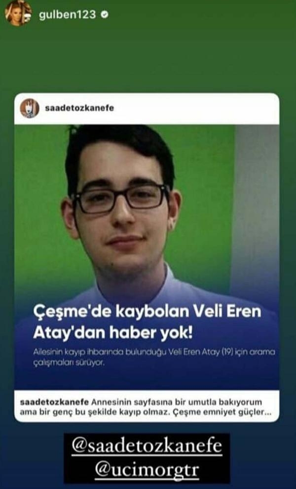 Ünlü isimlerden Veli Eren paylaşımı