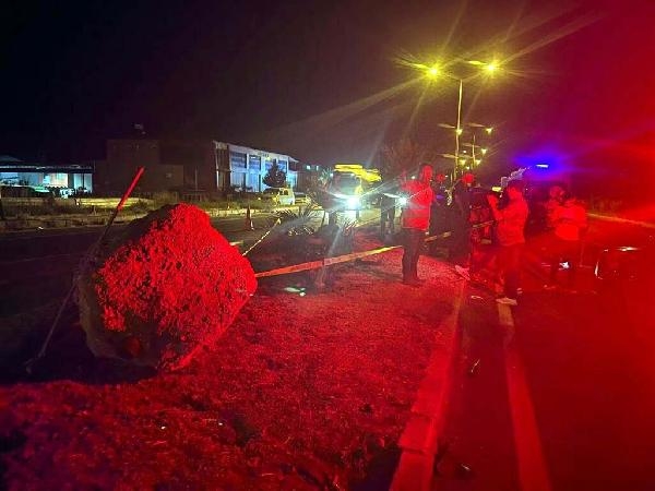 Kadın sürücü direğe çarptı, hayatını kaybetti
