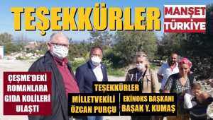 Romanlara gıda yardımı yapıldı, maske dağıtıldı
