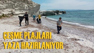 Çeşme'de plajlar sezona hazırlanıyor! 
