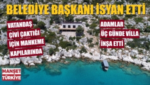 Raylarla malzeme taşıyıp, yasak bölgeye villa yaptılar