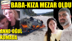 Baba-kız yanarak öldü, anne oğulun durumu kritik