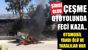 Çeşme otoyolunda feci kaza